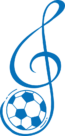 Notenschlüssel mit Fußball als Logo der Paul-Lincke-Grundschule