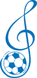 Notenschlüssel mit Fußball als Logo der Paul-Lincke-Grundschule